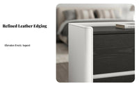 Bedside Storage Unit Light Luxury Aesthetic Nightstand Rounded Corners for Hotel