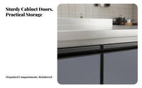 Stainless Steel Kitchen Cabinet Storage Foundation Utility Cabinet Easy to Clean Freestanding Design Suitable for Apartment Dwellers Homeowners Home Utility Room Garage