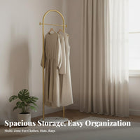 Floor-Standing Coat Tree Space-Saving Garment Rack Sturdy Construction