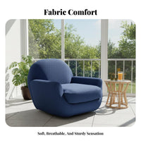 Upholstered rotate Armchair Comfortable Seating rotate Barrel Chair Plush Cushioning Modern Design for Adults, Bedroom, Balcony