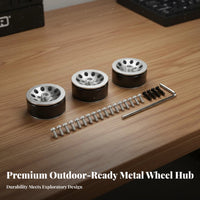 4 Pieces 1/12 Scale Truck Rims Easy Installation Away-Road Crawler Wheel Hubs Long-Lasting Construction for Rock Crawling