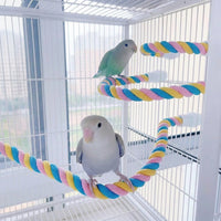 Bird Swing and Parrot Toys for Budgies, Flexible Rope and Iron Cockatiel Toys, Hanging Cage Rope for Parakeets and Cockatiels