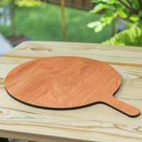 Pizza Board with Handle Wood Fiber Serving Board with Handle Wooden Pizza Peel for Hosts