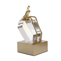 Geometric Crystal Sculpture Compact Statue Decorative for Living Room, Office