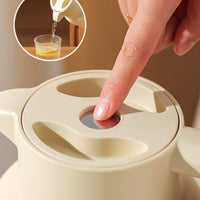Long-Lasting Insulation Hot Water Dispenser Pot Large Capacity Thermal Container Leak-Proof Insulated Coffee Carafe Wooden Handle for Home, Office
