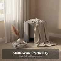 Cushioned Entryway Stool Multi-Functional Storage Ottoman Softfeel textile