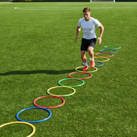 Agility Rings for Soccer Basketball Training, Kids Hopscotch Exercise Rings