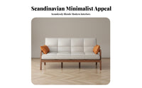 Nordic Design Pull-extendable Double Sofabed Multi-Functional Sleeper Sofa Space-Saving Design transdesignable Couch Easy-to-Clean textile for Small Apartment Dwellers, Guest Hosts, homeowners, Office