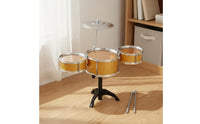 With Lights and Vocal Amplifier Junior Jazz Drum Kit Music Enlightenment Kids Drum Set Easy Assembly Toy Percussion Set for Beginners