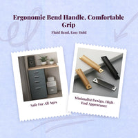 Glass Panel Screen Pull Handle, Aluminum Alloy, Easy Installation, Sliding Door, Drawer, Cabinet, Rust-Resistant, Universal Fit, Matte Black