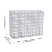 Plastic Desktop Storage Cabinet with 40 Drawers Transparent Parts Cabinet with Clear Drawers Compact Desktop Drawer Organizer Sturdy for Workspace