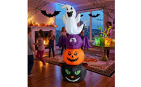 Illuminated Stacked Inflatable Character Lighted Inflatable with LED Lights Tall Decoration Outdoor for Yard, Lawn, Porch