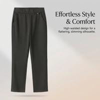 Women Trousers High Waisted with Fleece Lined for Winter Warmth, Tapered Skinny Leg Design for Comfort, Slimming Fit