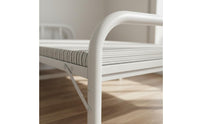 Folding Metal Bed Quiet Design Single Folding Bed Frame No Assembly Required Portable Cot for Office, Dorm Room