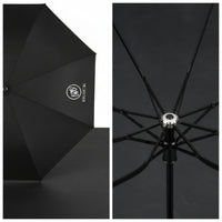 Manual Open Straight Shaft Umbrella Sleek Umbrella with Shoulder Strap Waterproof Long-Lasting for Commuters