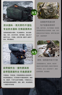 户外多功能硬壳路亚腰包大容量防水溪流钓单肩斜挎包渔具钓鱼包