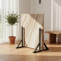 Tile and Door Display Stand Easy Assembly Floor Panel Display Rack Adjustable Panel Support Base Carbon Steel Construction