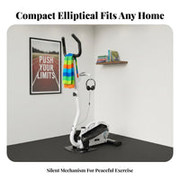 Silent Operation Mini Elliptical Stepper Quiet & Fluid Portable Elliptical Exercise Equipment Low Effect Mini Stepper Anti-Slip Pedals for Beginners, Seniors