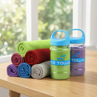 Cooling Towel with Portable Bucket for Sports & Outdoor Activities