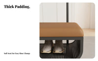 Coat Stand with Shoe Bench 4-in-1 Design Entryway Bench with Hooks Space-Saving