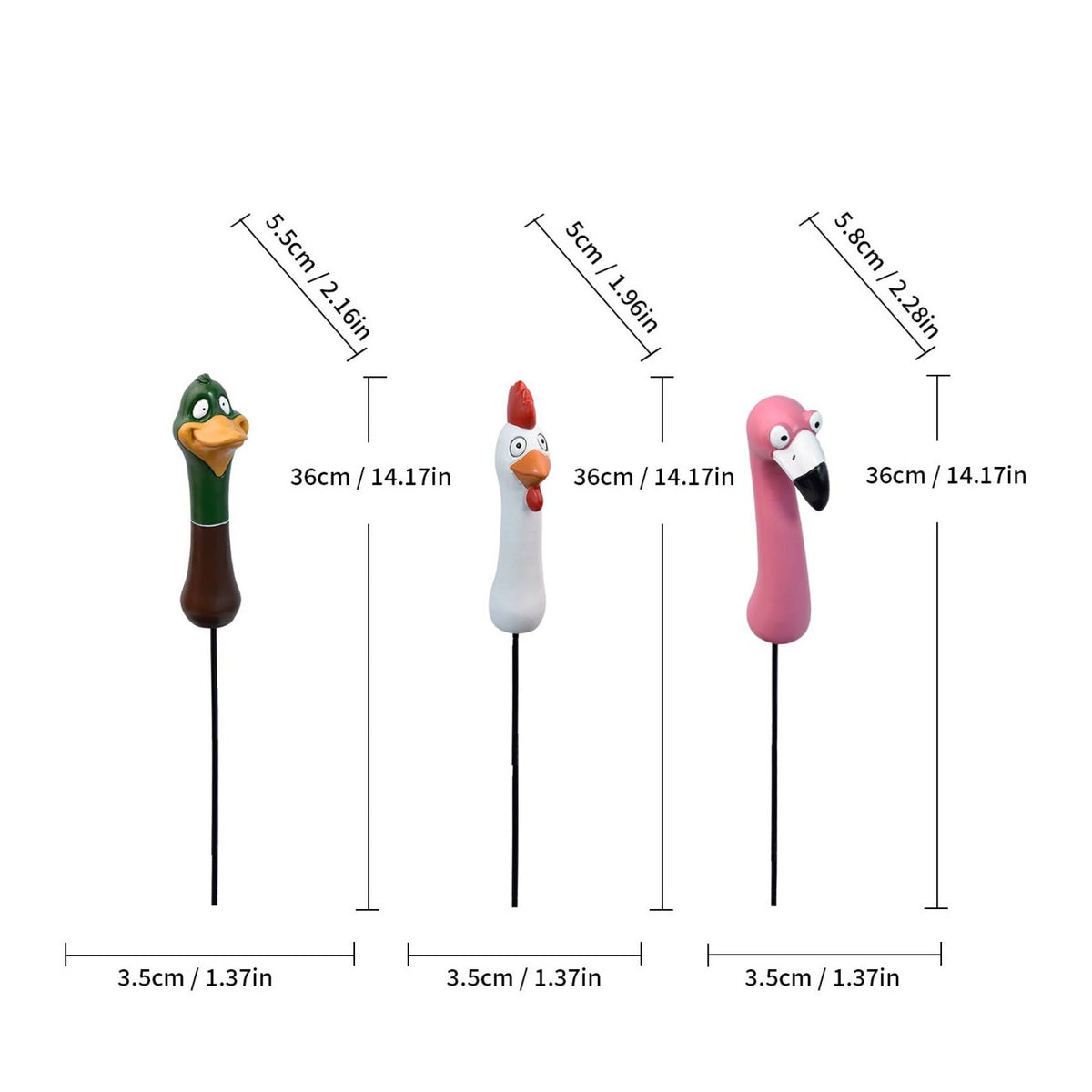 Creature Head Stake Decor Resin Creature Sculpture Stake Whimsical Design