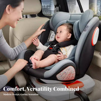 Adjustable Recline Rotating Convertible Child Seat Vehicle Anchorage System Compatible 360 Rotating Infant Carrier Forward and Rear-Facing Baby Gear Side Collision Protection for Children 0-12 Years, Newborns, New Parents, Car, Family Travel, Road Trips