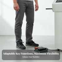 Heavy Duty Double Pedal Foot Switch Long-Lasting Plastic Double Foot Pedal Multi-Function for Medical Technicians, Gaming, Footage Editing