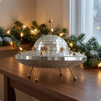 Retro Spacecraft Mirrored House Decoration Metal Legs