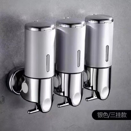 Wall-Mounted 304 Stainless Steel Soap Dispenser, Manual Press, for Hotel Bathroom