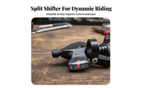2 Pieces 3x8 Speed Trigger Shifter Set Accurate Gearing 24 Speed Bike Shifters Ergonomic Design Mountain Bike Gear Levers for Trail Riding, Commuting