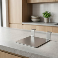 Brushed Silver Bracket with Hook Tabs Rust Resistant Stainless Steel Bracket Heavy-Duty Shelf Support Sturdy for Installers, DIYers, Home Renovation, Bathroom