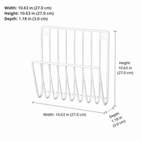 Metal Wall Hanging Basket, 2 Pack Kitchen Storage Rack, Automatic Vertical Organiser for Small Flats, Space Saving Wire Wall Shelf