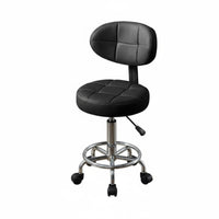 Adjustable Padded Round Stool Thickened padding Height-Adjustable Caster Stool