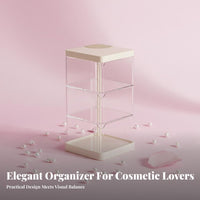 Rotating sponge Holder Easy reach Rotating Makeup Brush Holder Multi-Compartment