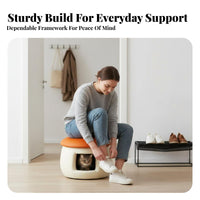 Mushroom-Shaped Cat House Stool Space-Saving Enclosed Pet Retreat Double-functionPurpose Design Cute Shape for Felines