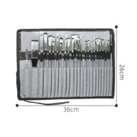 24 Pieces Portable Paint Brush Set with Canvas Roll Case Organized Travel Brush Set with Canvas Roll Case No Shedding Synthetic Nylon Brushes Professional for Sketching