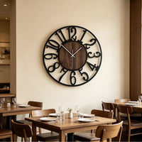 European Style Minimalist Wall Clock, Silent, Iron Art, Decorative