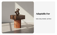 Sofa Side Table Wabi-Sabi Aesthetic Mushroom-Shaped Storage Table Vintage Look Multi-Functional for Bedroom, Study