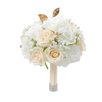 High-End Wedding Bouquet Champagne Platinum Rose Artificial Bohemian Bridal Bouquet