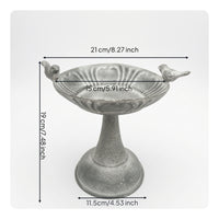 Decorative Bowl with Birds Compact Metal Pedestal Dish Outdoor for Decorators