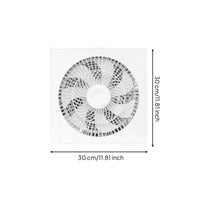 Ultra-Thin Embedded Fan Panel Space-Saving Recessed Ceiling Fan Modern Quiet for Bathroom, Kitchen