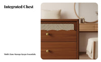 expandableable Vanity with Drawers Integrated Storage Cabinet Bedroom Furniture Space-Saving Modern Design for Walk-in Closet