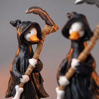 Halloween Duck Resin Figurine Set - Mummy, Pumpkin Reaper, Witch, Ghost