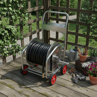 Hose Reel Cart Easy Winding Wheeled Garden Hose Winder Heavy Duty Outdoor Storage for Yard