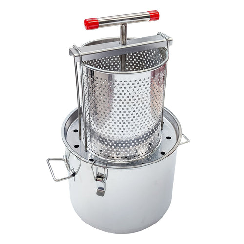Stainless Steel Press Machine Press Machine with Bucket Easy to Clean Manual Juice Extractor for Hobbyists