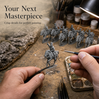 Napoleonic Wars French Cavalry Officer Wargame 3D Printed Miniatures