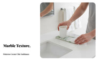 Multifunctional Marble Pattern Ceramic Tray Multi-Purpose Bathroom Countertop Tray Easy to Clean Marble Print Organizer Plate Elegant Design for Decor Enthusiasts, Gift Givers, Dressing Table, Dresser, Kitchen, Entryway