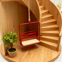 Dollhouse Iron Cable Car Chair Outdoor Miniature Landscape Decoration Model