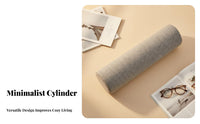 Multi-Purpose Cylindrical Pillow Breathable Material Sofa Headrest Pillow High-Resilience Foam Support Roll Minimalist Design for Office Workers, Side Sleepers, Living Room, Reading Nook, Bedroom, Travel