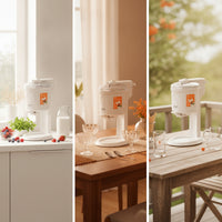 Homemade Countertop Ice Cream Maker Compact Automatic Ice Cream Maker Electric Appliance Space-Saving for Families
